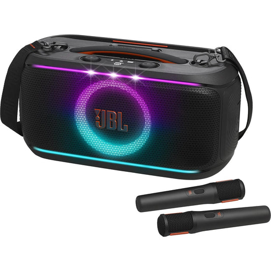 JBL PartyBox On The Go 2 Plus EasySing AI Karaoke Mics - Black (AU Stock)