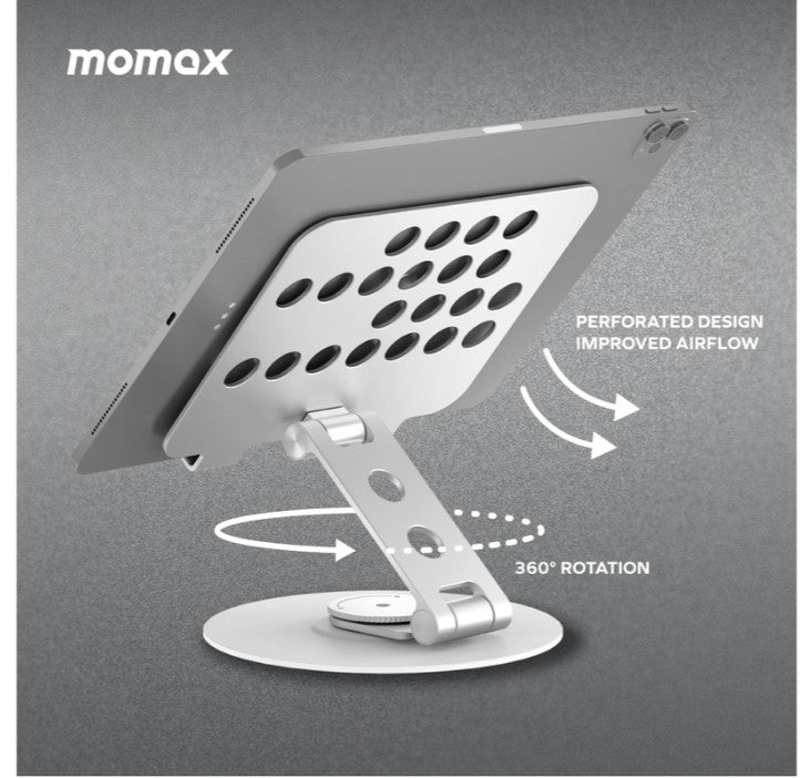 Momax Fold Stand Mila Rotatablet Tablet Stand (Silver)