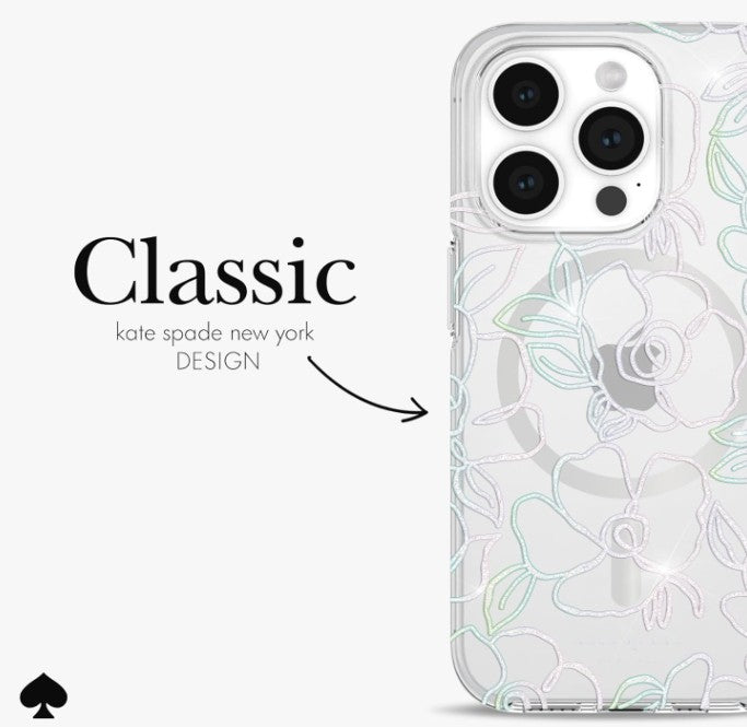 KATE SPADE Hardshell MagSafe - iPhone 15 Pro 6.1"  (Modern Floral)