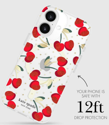 KATE SPADE MagSafe Case for iPhone 16 Plus 6.7" - Cherry Dot