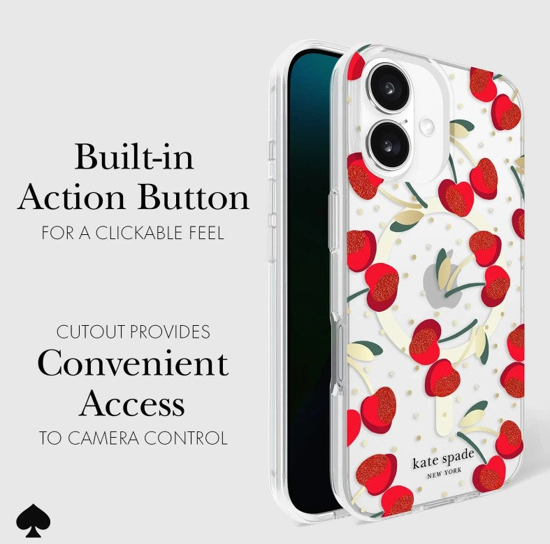 KATE SPADE MagSafe Case for iPhone 16 Plus 6.7" - Cherry Dot