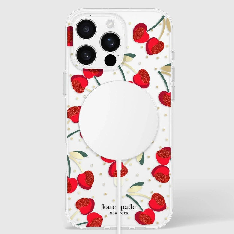 KATE SPADE MagSafe Case for iPhone 16 Pro 6.3" - Cherry Dot