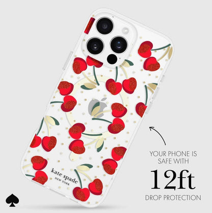 KATE SPADE MagSafe Case for iPhone 16 Pro 6.3" - Cherry Dot