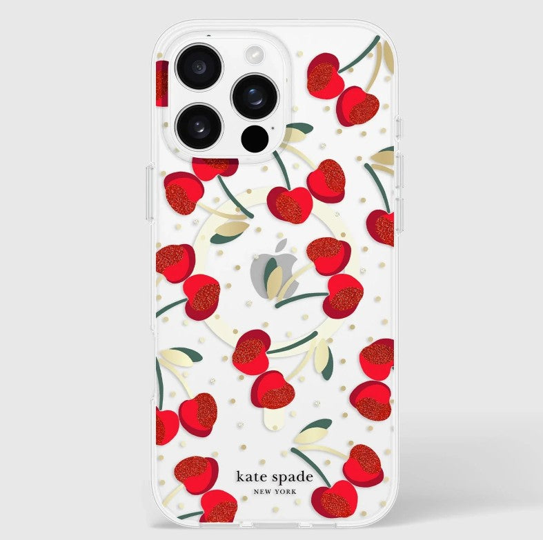 KATE SPADE MagSafe Case for iPhone 16 Pro 6.3" - Cherry Dot