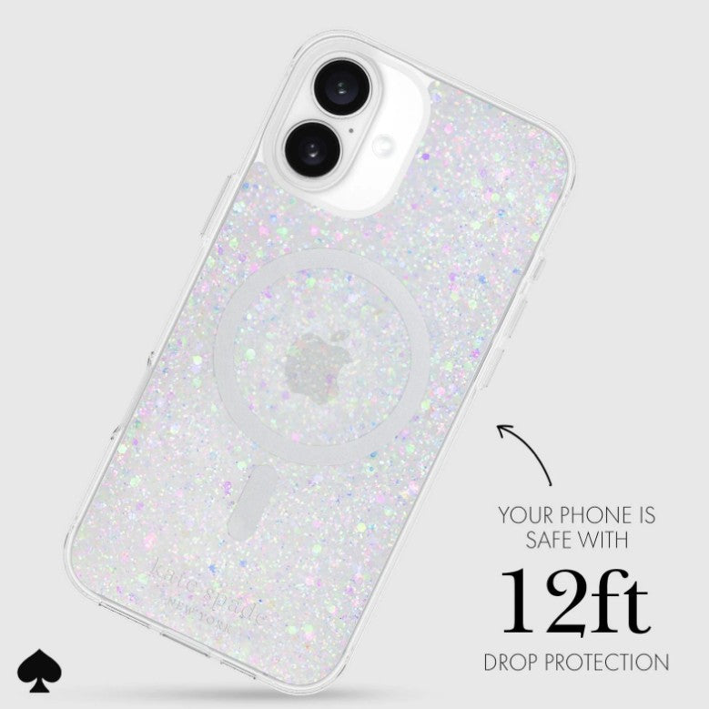 KATE SPADE MagSafe Case for iPhone 16 6.1" - Chunky Glitter
