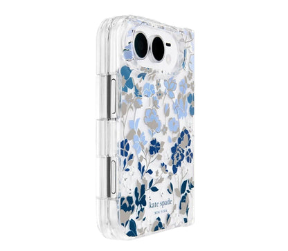 Kate Spade Flowerbed Blue MagSafe Case for iPhone Duo 2026 - Clear / Blue