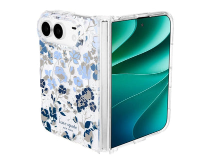 Kate Spade Flowerbed Blue MagSafe Case for iPhone Duo 2026 - Clear / Blue