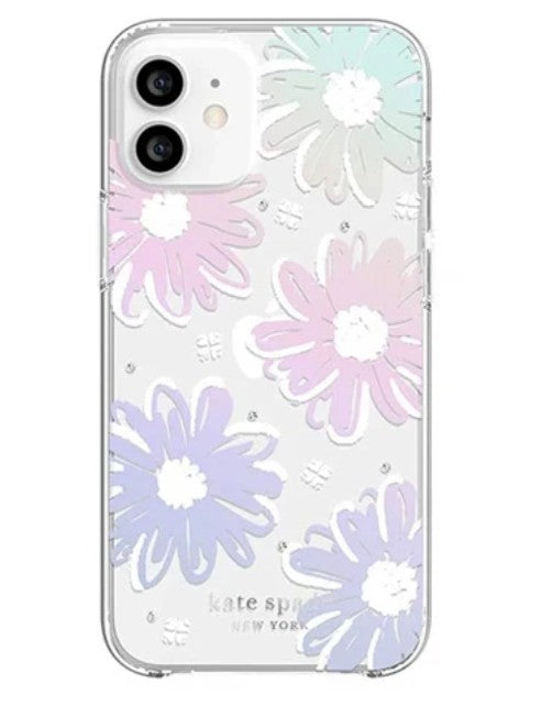 KATE SPADE Hardshell Case for iPhone 12 Mini 5.4' - Daisy Iridescent