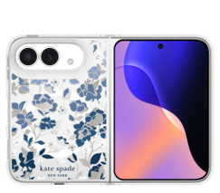 Kate Spade Flowerbed Blue MagSafe Case for iPhone Fold 2026 - Clear / Blue
