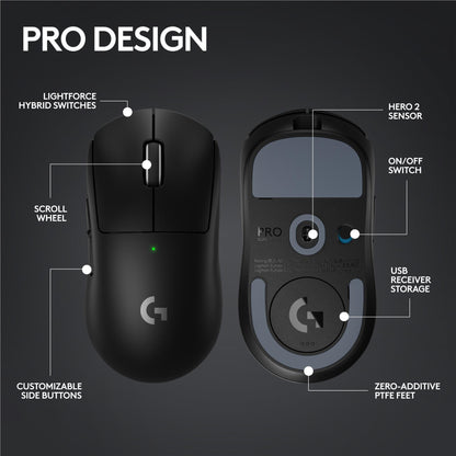Logitech G PRO X SUPERLIGHT 2 LIGHTSPEED Wireless Gaming Mouse - Black (AU Stock)
