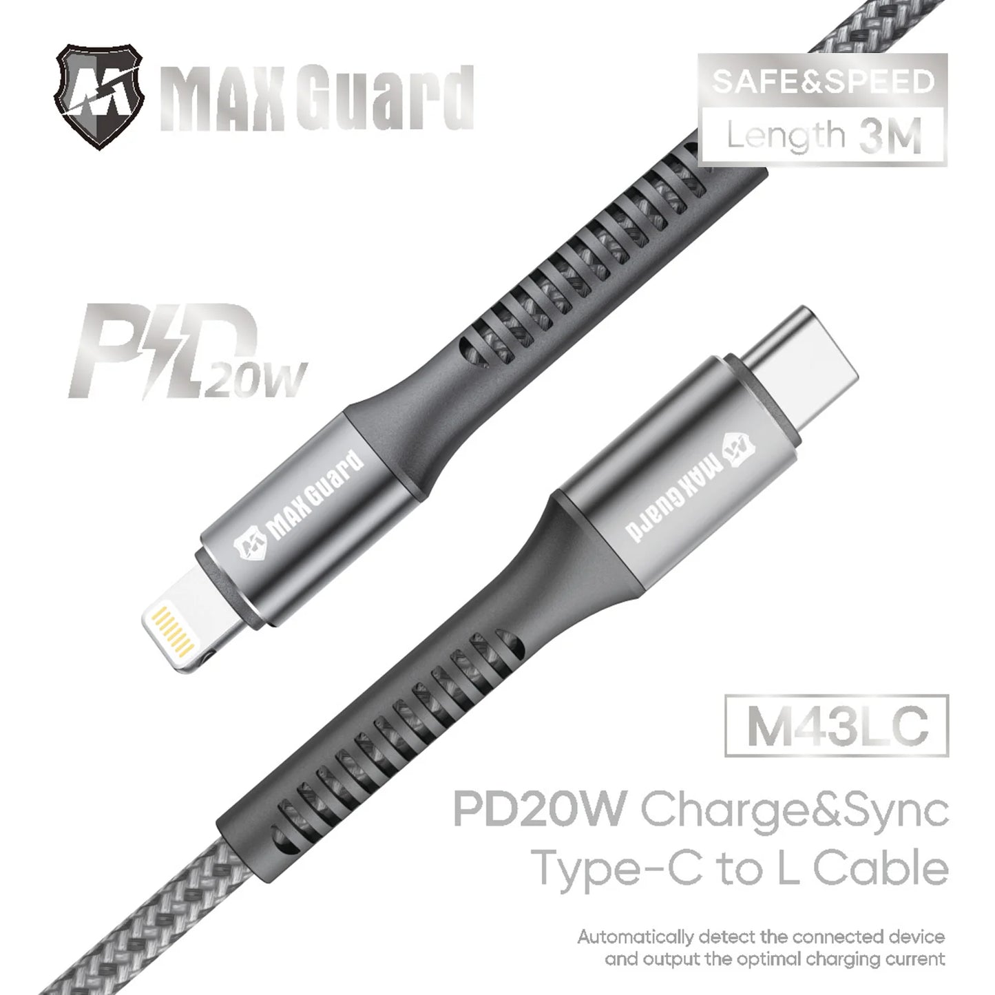 MaxGuard 3M 20W Type C to Lightning Cable [M43LC]