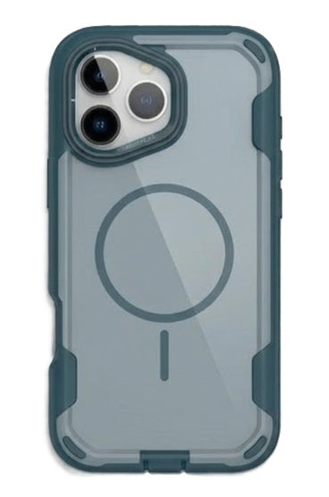 MaxGuard Dual-Layer MagSafe Case with Camera Ring Kickstand for iPhone 17 - Blue