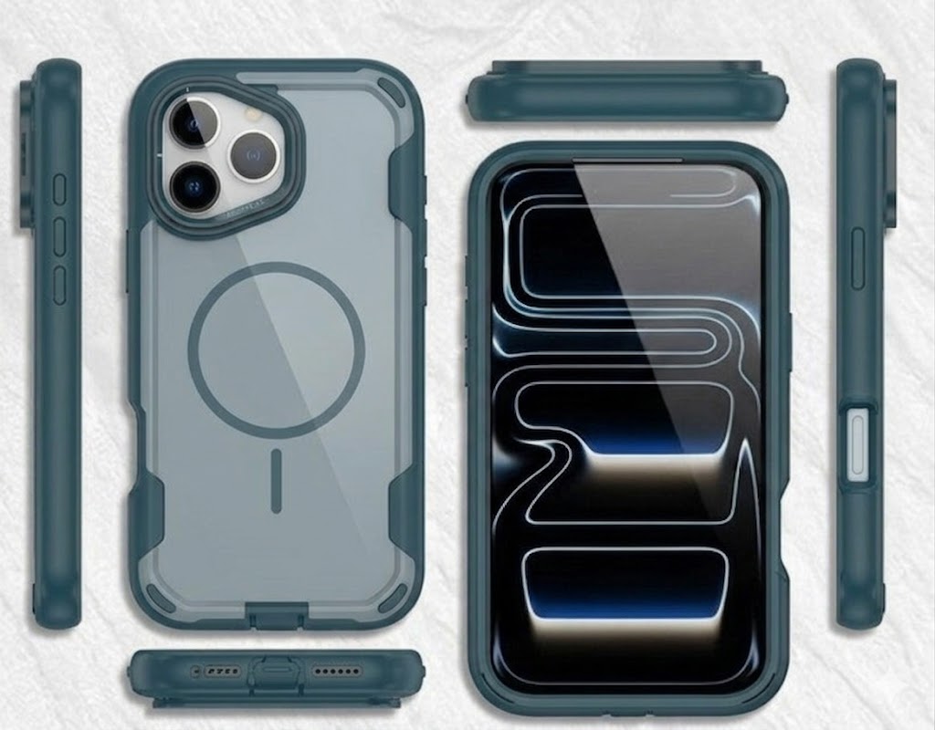 MaxGuard Dual-Layer MagSafe Case with Camera Ring Kickstand for iPhone 17 - Blue