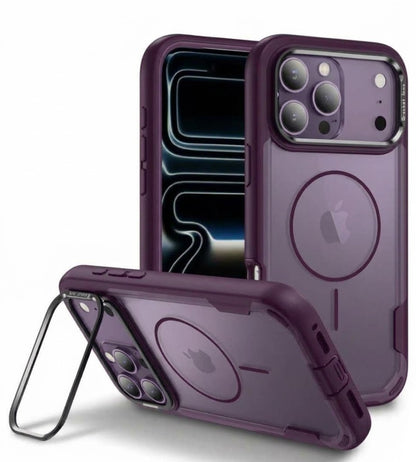 MaxGuard Dual-Layer MagSafe Case with Camera Ring Kickstand for iPhone 18 Pro Max / 17 Pro Max - Purple
