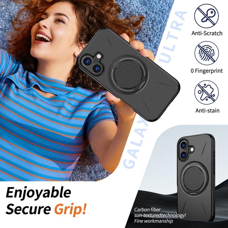 MaxGuard Spin Grip MagSafe Case for Apple iPhone 17 - Black