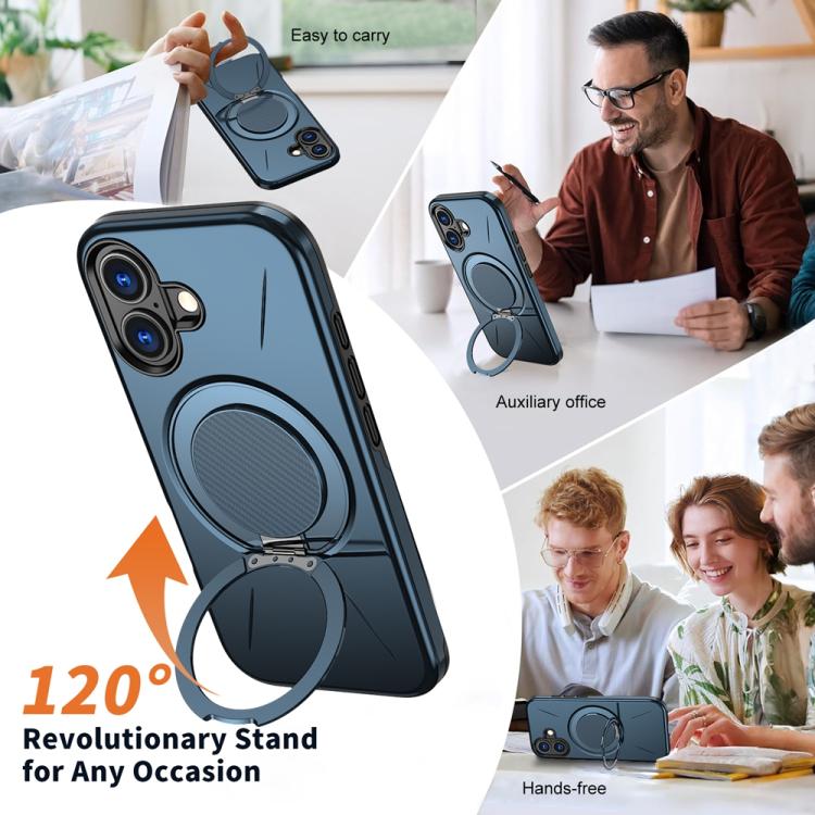 MaxGuard Spin Grip MagSafe Case for Apple iPhone 17 - Navy
