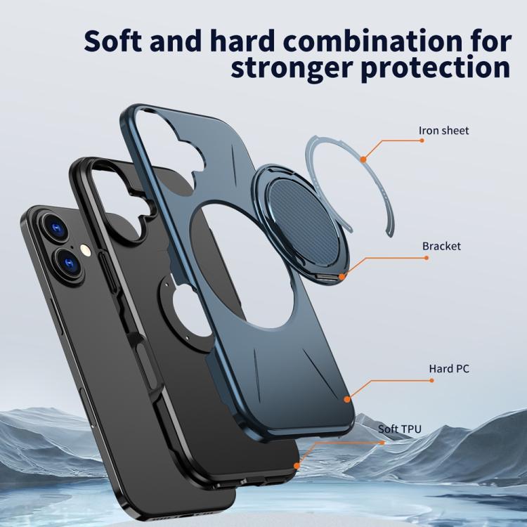 MaxGuard Spin Grip MagSafe Case for Apple iPhone 17 - Navy
