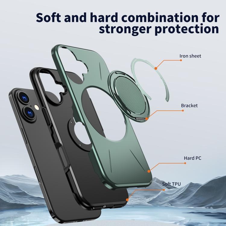 MaxGuard Spin Grip MagSafe Case for Apple iPhone 17 - Green