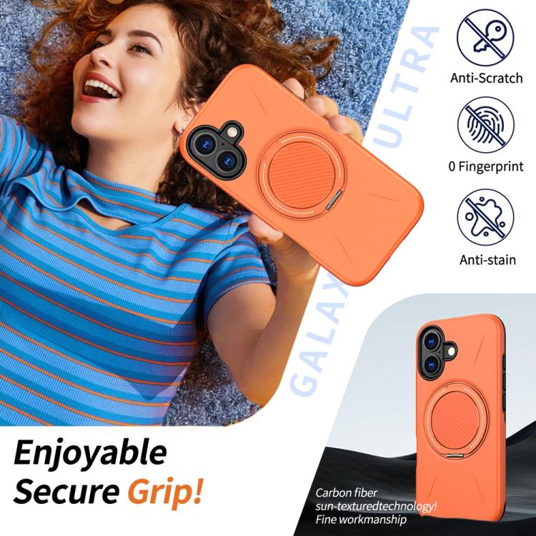 MaxGuard Spin Grip MagSafe Case for Apple iPhone 17 - Orange