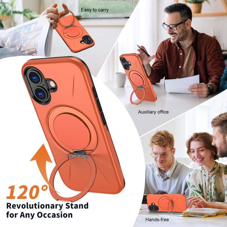 MaxGuard Spin Grip MagSafe Case for Apple iPhone 17 - Orange