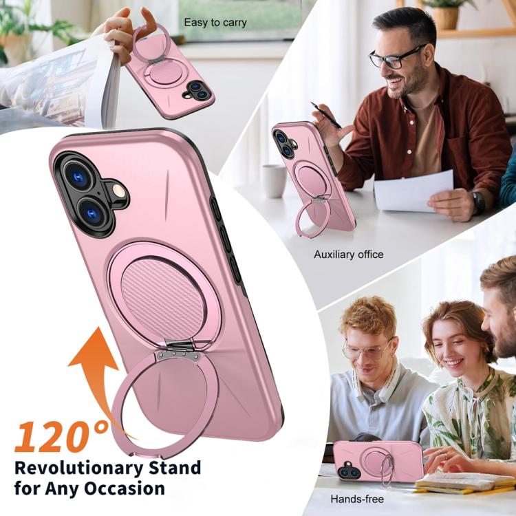 MaxGuard Spin Grip MagSafe Case for Apple iPhone 17 - Pink