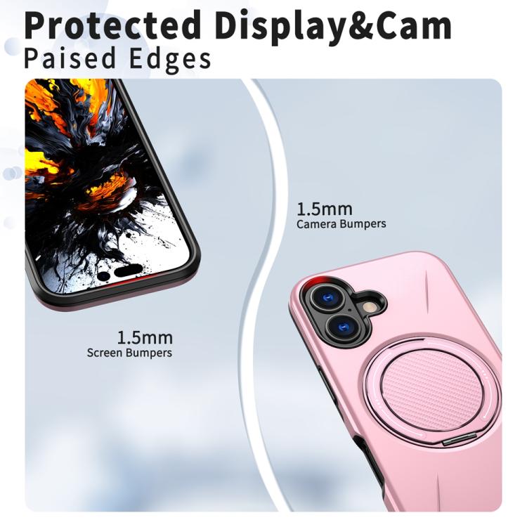 MaxGuard Spin Grip MagSafe Case for Apple iPhone 17 - Pink