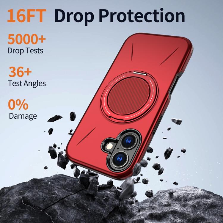 MaxGuard Spin Grip MagSafe Case for Apple iPhone 17 - Red