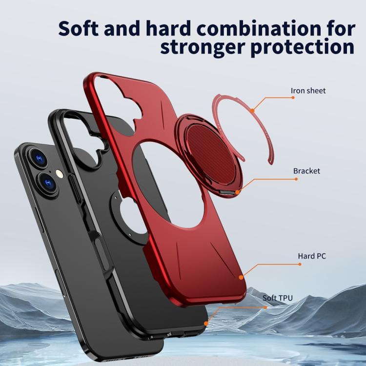 MaxGuard Spin Grip MagSafe Case for Apple iPhone 17 - Red