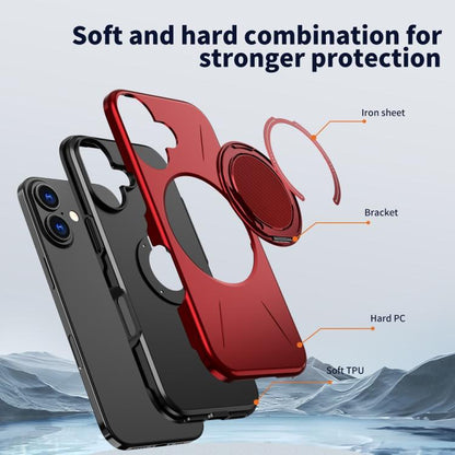 MaxGuard Spin Grip MagSafe Case for Apple iPhone 17 - Red