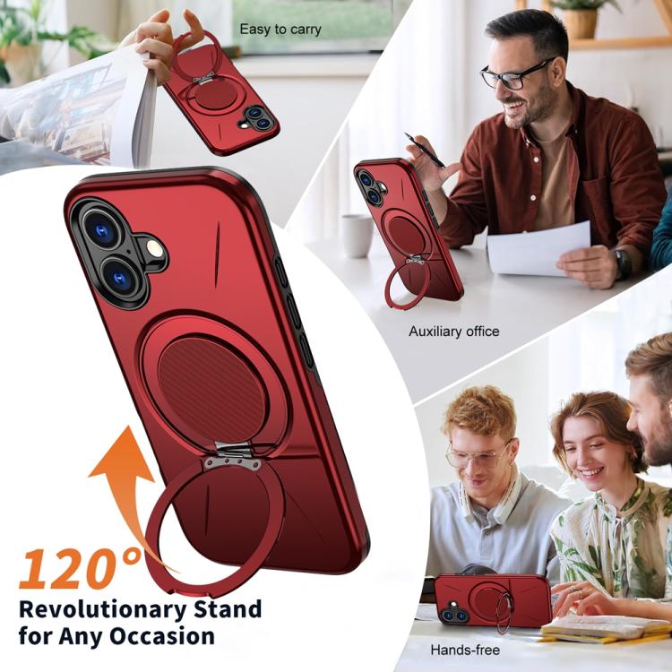 MaxGuard Spin Grip MagSafe Case for Apple iPhone 17 - Red