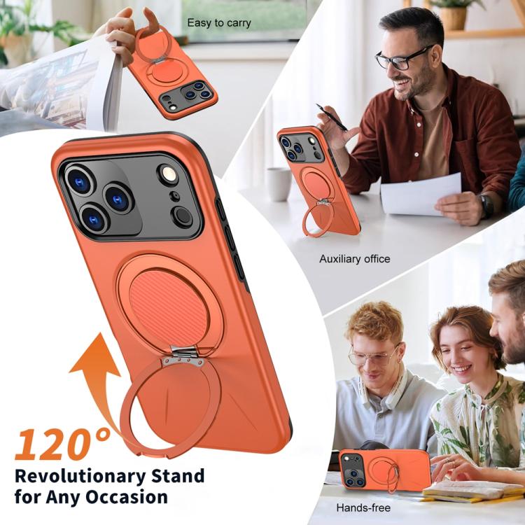 MaxGuard Spin Grip MagSafe Case for Apple iPhone 17 Pro - Orange