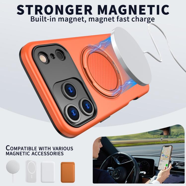 MaxGuard Spin Grip MagSafe Case for Apple iPhone 17 Pro - Orange