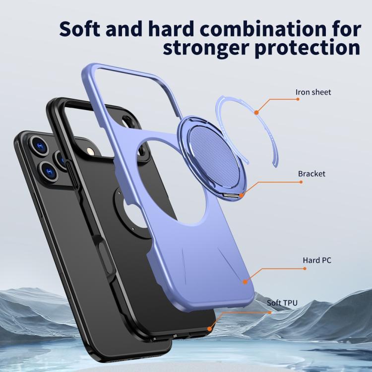 MaxGuard Spin Grip MagSafe Case for Apple iPhone 17 Pro - Purple