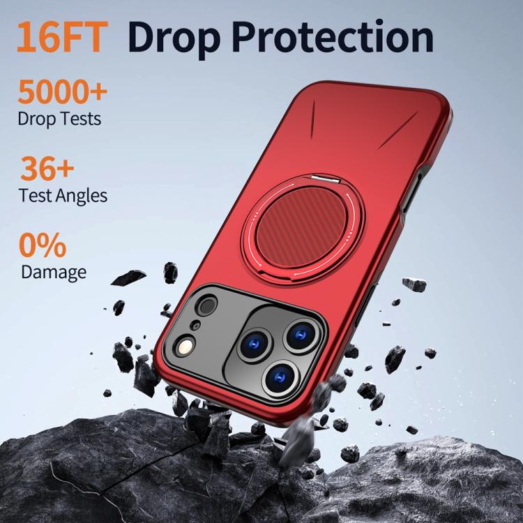 MaxGuard Spin Grip MagSafe Case for Apple iPhone 17 Pro - Red