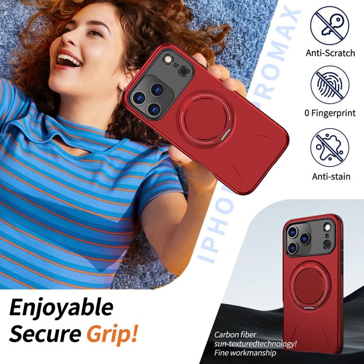 MaxGuard Spin Grip MagSafe Case for Apple iPhone 17 Pro - Red