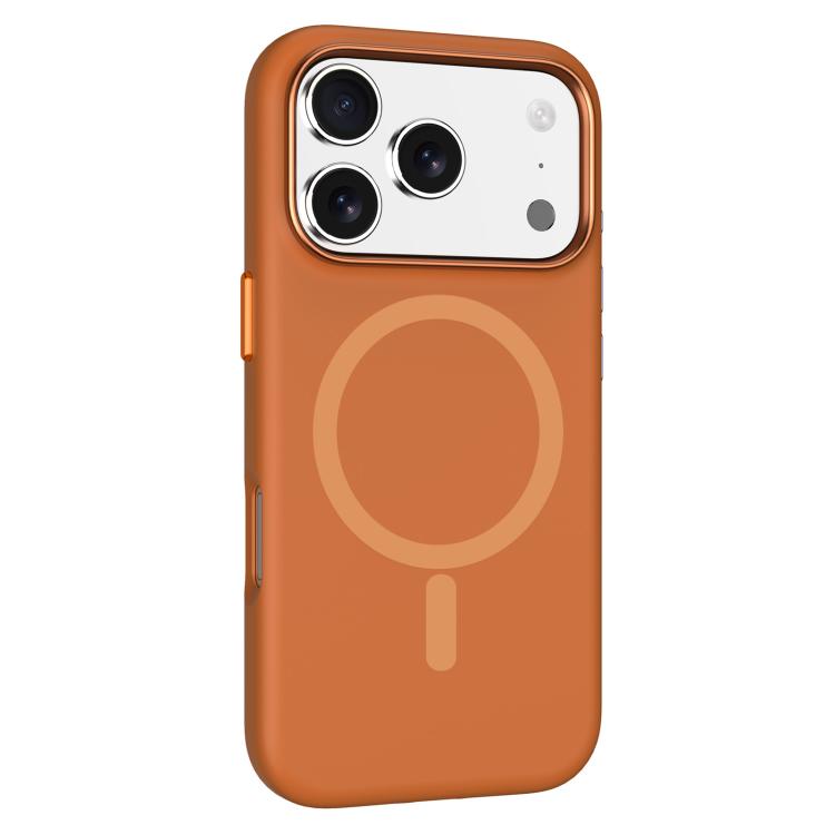 MaxGuard Liquid Silicone MagSafe Case for iPhone 17 Pro Max - Orange