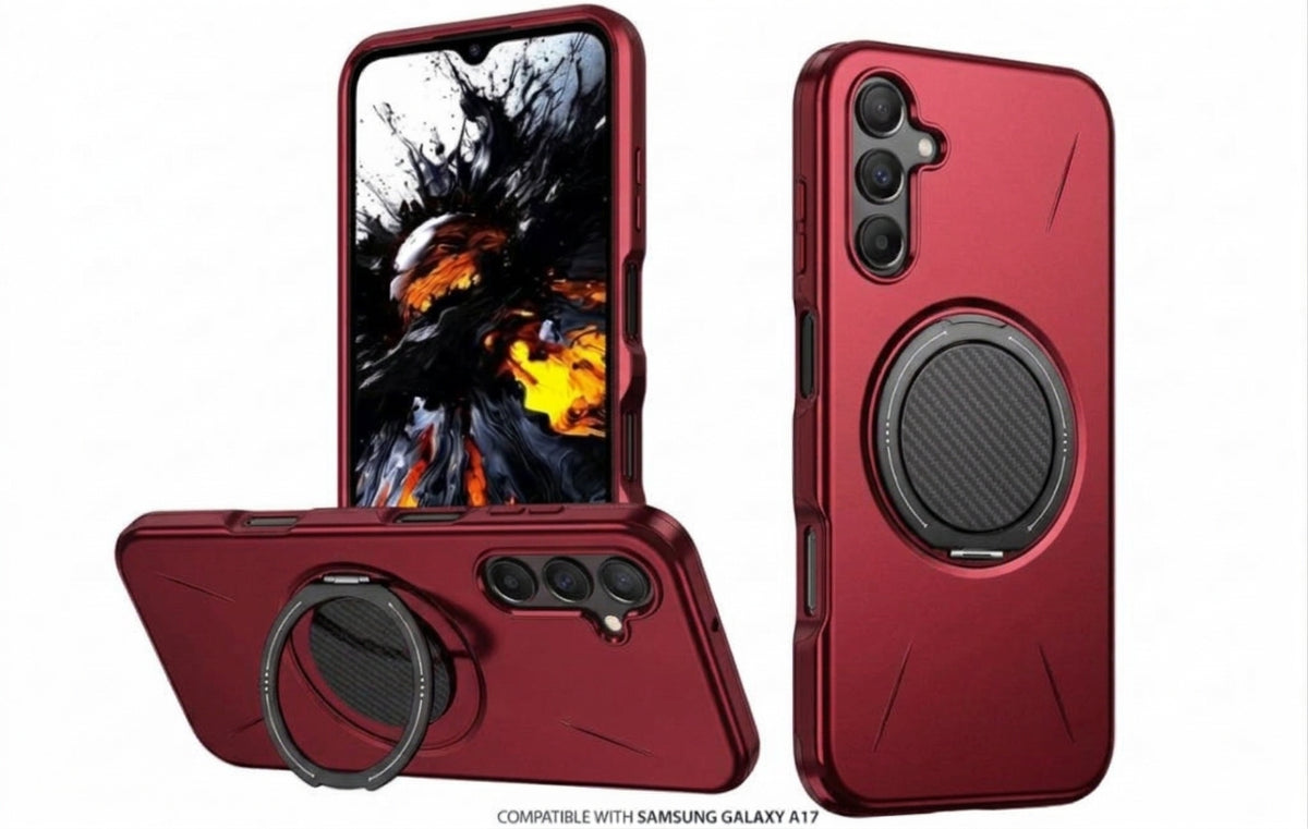 MaxGuard Spin Grip MagSafe Case for Samsung A16 / A17 - Red