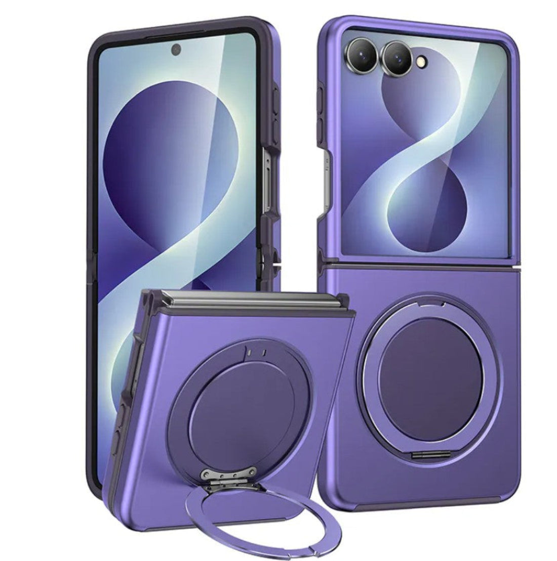 MaxGuard Spin Grip MagSafe Case for Samsung Z Flip 8 - Purple