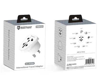 MaxPower All-in-One International Travel Adaptor Convert to Australia Plug [MBK01]