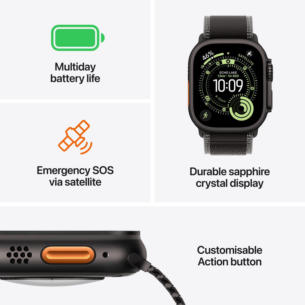 Apple Watch Ultra 3 GPS + Cellular 49mm Natural Ocean Band [MEWH4X/A] - (Australia Stock)