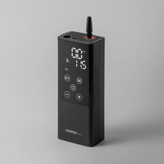 MOMAX loT Smart Air Pump with Flash - App Display,  international model - warranty covered by Xtreme