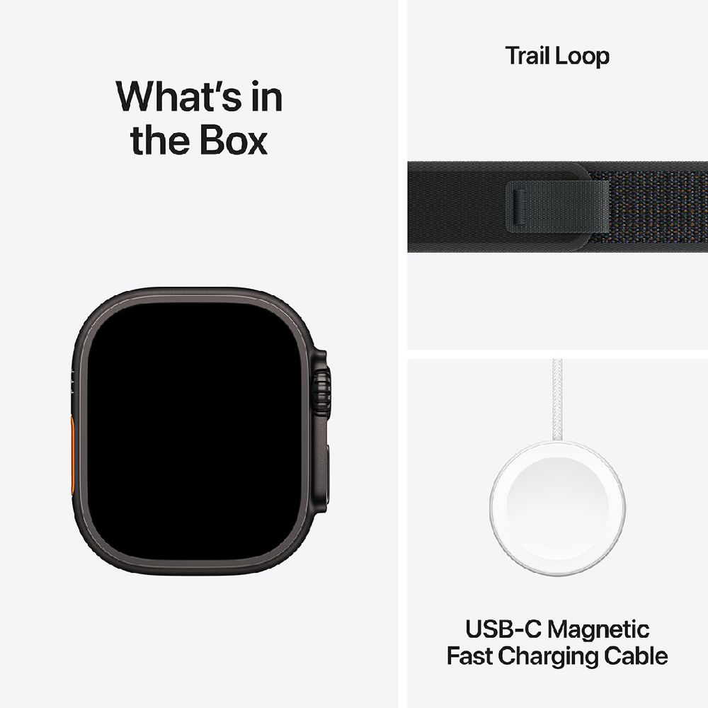 Apple Watch Ultra 2 GPS + Cellular 49mm Black Titanium Case / Trail Loop [S/M] - MX4U3ZPA