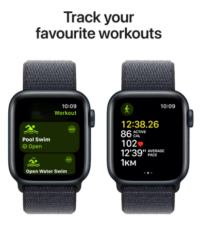 Apple Watch SE 40mm Midnight Aluminium Case with Ink Sport Loop GPS [MXEA3ZPA]