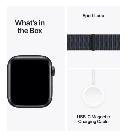 Apple Watch SE 40mm Midnight Aluminium Case with Ink Sport Loop GPS [MXEA3ZPA]