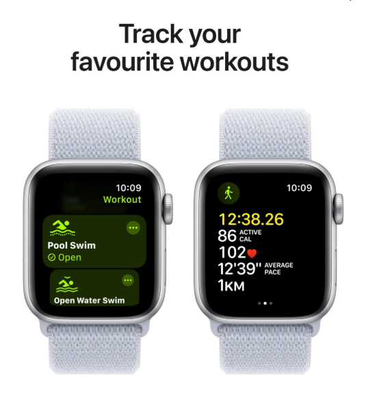 Apple Watch SE 40mm Silver Aluminium Case with Blue Cloud Sport Loop [MXEE3ZPA]