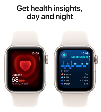 Apple Watch SE 40mm Starlight Aluminium Case with Starlight Sport Band GPS - S/M [MXEF3ZPA]