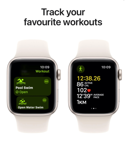 Apple Watch SE 40mm Starlight Aluminium Case with Starlight Sport Band GPS - S/M [MXEF3ZPA]