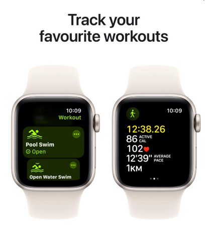 Apple Watch SE 40mm Starlight Aluminium Case with Starlight Sport Band GPS - S/M [MXEF3ZPA]