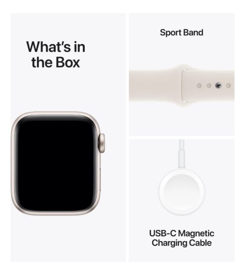 Apple Watch SE 40mm Starlight Aluminium Case with Starlight Sport Band GPS - S/M [MXEF3ZPA]