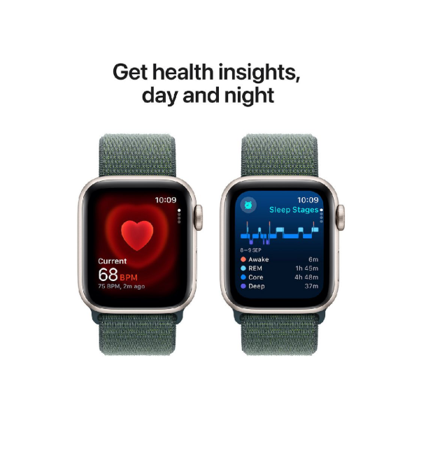 APPLE WATCH SE 40mm GPS Starlight Case Green Sport Loop [MXEH3ZPA]